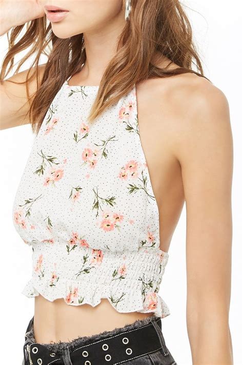 Floral Print Halter Top Forever21 Tops Tops Women Shirts Blouse