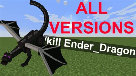 how to kill the minecraft ender dragon using commands java bedrock pe youtube