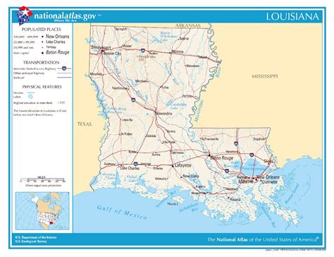 Large Detailed Map Of Louisiana State Louisiana State Usa Maps Of