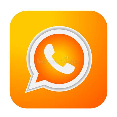 Whatsapp Icon Logo Element Sign Vector In Orange Gold Mobile App On