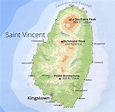Saint Vincent and the Grenadines Map, Geographical features of Saint ...