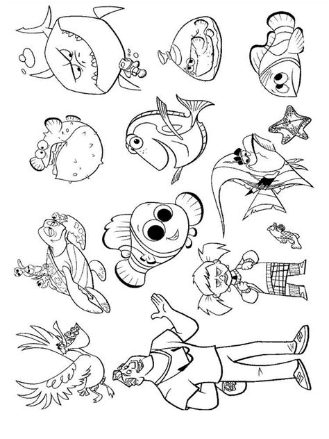 finding nemo coloring pages  kids  printable finding nemo coloring pages
