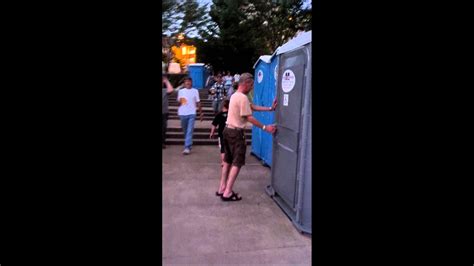 Drunk Guy Cant Find The Door To A Porta John Youtube