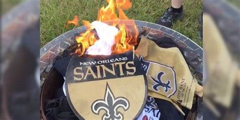 Saints Fans Burn Memorabilia Boycott Team After 10 Players Protest