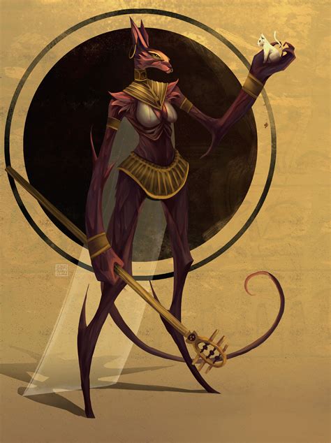 artstation bastet the egyptian goddess of cats
