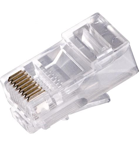 Conector Macho Rj45 Cat6 Utp Cable Rígido Con Guía Interna Lantec