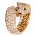 Cartier Yellow Gold & Diamond Panther Ring - Fourtané