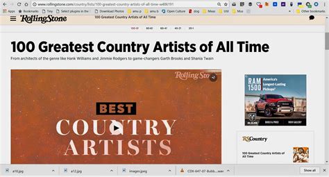 Country Music News Rolling Stones 100 Greatest Country Artists Of All