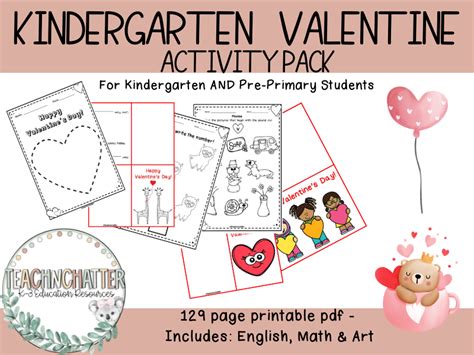 Kindergarten Valentine Worksheets Teaching Resources
