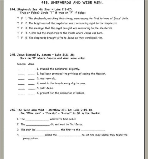 Bible Worksheets For Adults — Db