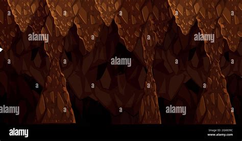 Seamless Underground Dark Cave Template Stock Vector Image And Art Alamy