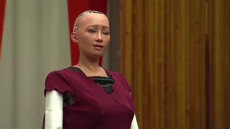 Humanoid Robot Sophia Makes Surprise Appearance At United Nations To
