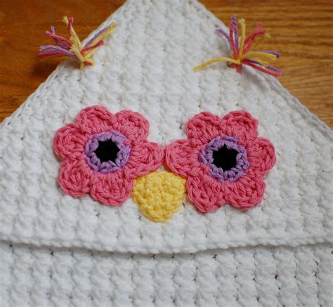 Crochet Pattern Owl Hooded Baby Towel Also Makes A