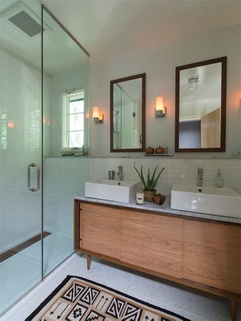 Just a quick peek at the before and after of this master bathroom remodel in a high rise in the urban area called bankers hill just minutes from downtown. Mid Century Modern Bathroom Design Ideas & Remodel ...