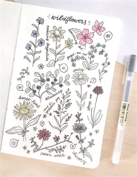 Beatiful Floral Doodles By Talented Lucie Aka Igjournalsanctuary If