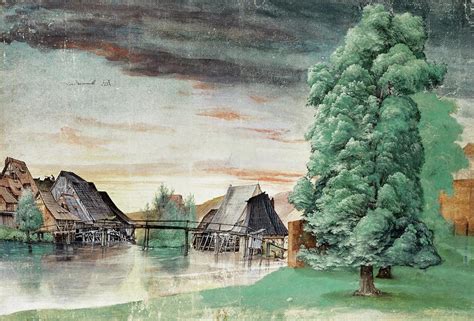 Weidenmuehle Mill Under Willows Watercolour 1497 Inv 5218 165