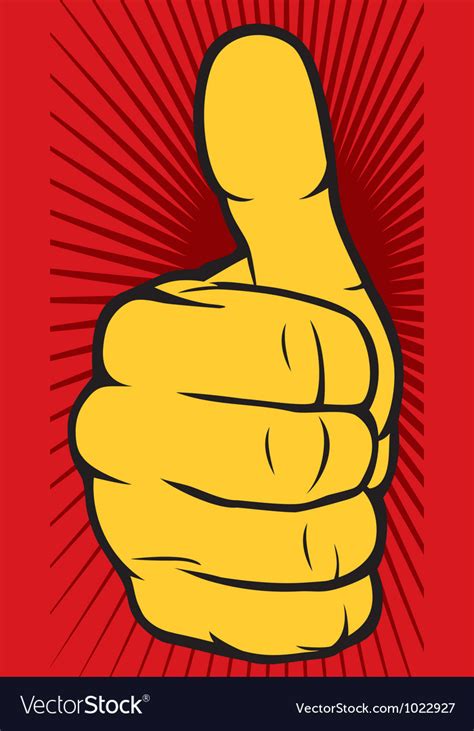 Hand Showing Thumbs Up Royalty Free Vector Image