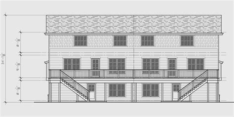 Duplex Beach House Plan By Bruinier And Associates