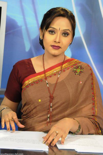 Bollywood Actreeses Bd Bangladeshi Atn Bangla News Presenter Hot Farzana Khan In Black Saree