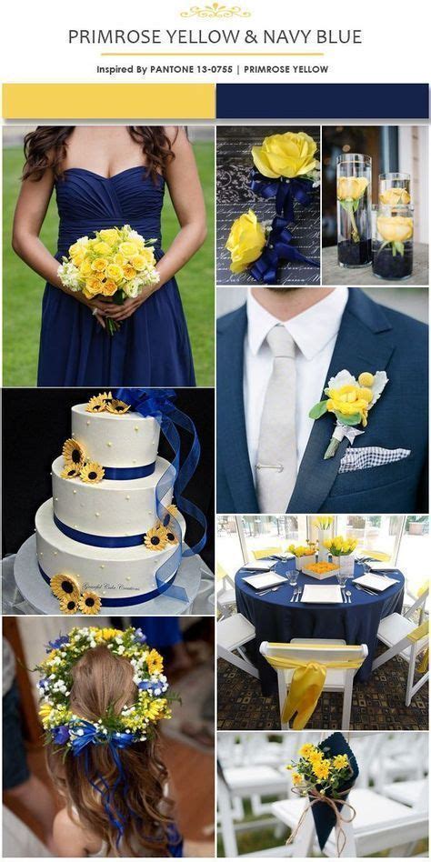Top 5 Early Summer Navy Blue Wedding Ideas Navy Blue And Yellow Wedding With S Blue Ear