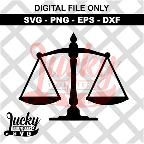 Scales Of Justice Svg Digital Files Etsy
