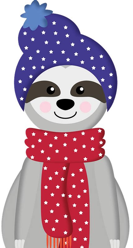 Christmas Sloth clipart. Free download transparent .PNG | Creazilla png image