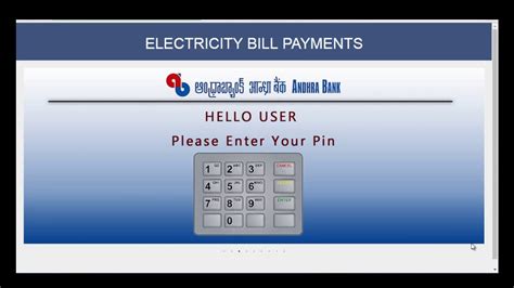 Rupay platinum debit card : HOW TO PAY ELECTRICITY BILL THROUGH ANDHRA BANK ATM - YouTube
