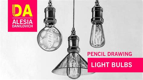 Don't worry, just keep reading. How to deautiful drawing with pencil. LIGHT BULBS!!! - YouTube