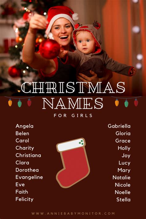 30 Graceful Christmas Names For Girls And Boys Annie Baby Monitor