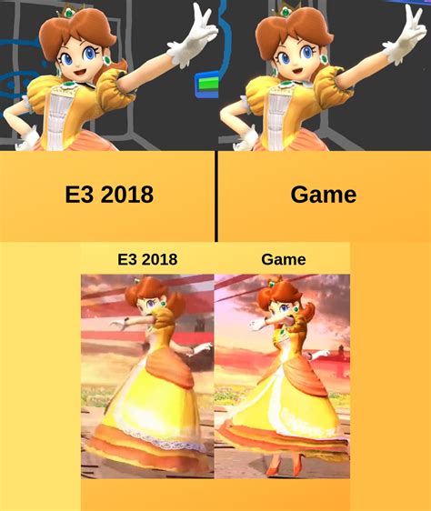 Here Is A Comparison Of Daisy In Her E3 Smash Reveal Vs Her In The Final Game Small Details