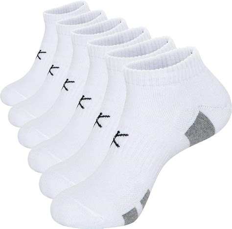 Kony Mens Cushioned Athletic Ankle Socks For Running Working 6 Pairs Moisture