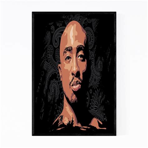 Noir Gallery Tupac Shakur Portrait Rap Music Framed Art Print Tupac