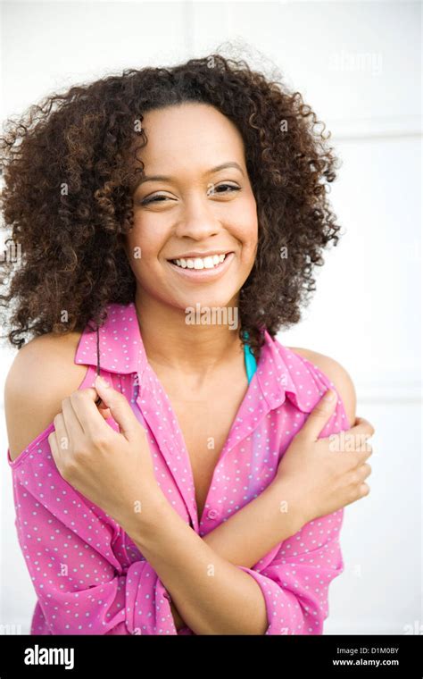 Smiling Hispanic Woman Stock Photo Alamy