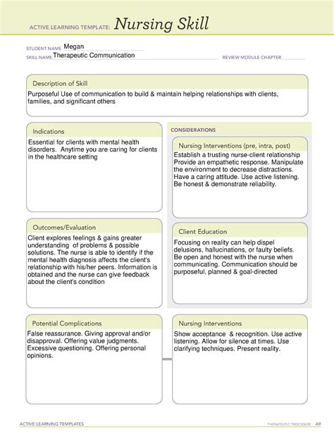 Nursing Skill Active Learning Template Vrogue