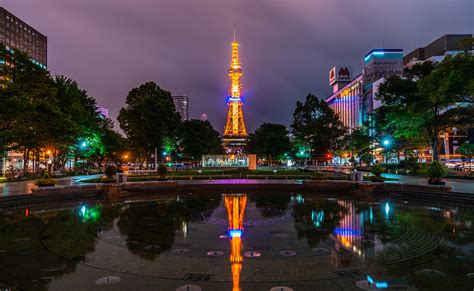 Sapporo Japan At Night Wallpaper Hd City 4k Wallpapers Images And