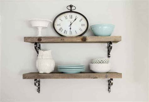 Diy Rough Cut Weathered Pine Kitchen Shelves An Easy And Quick Project