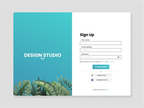 Sign Up Form Design Studio By Rizal Aditya On Dribbble