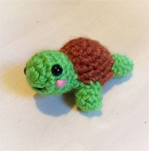 Withme Turtle Keychain Amigurumi Crochet Turtle Keychain Etsy