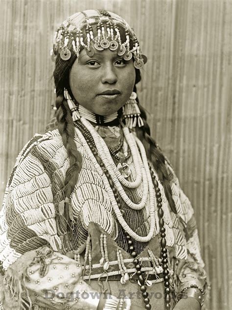 Large Giclee Reprint Vintage Native American Photo Wishram Bride