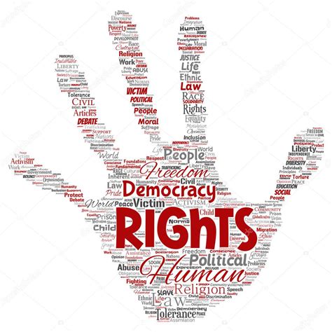 Human Rights Political Freedom Democracy Hand Print ...