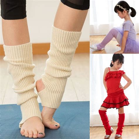 2 pairs adult yoga gym socks girls dancing daily wear leg warmer long knitted latin dance