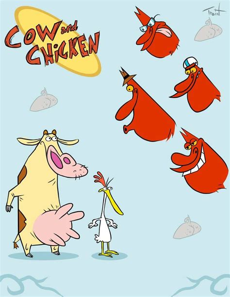 Cow And Chicken Cartoon Drawing Chicken Cartoon