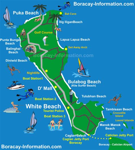 Map Reference For For Water Activities And Jetty Port Boracay Philippines Boracay Island Boracay