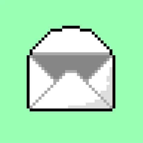 Premium Vector Opened Letter With Pixel Art Style