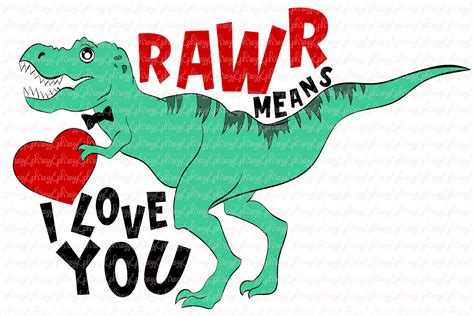 T-rex.Dinosaur.SVG.Valentine.Clipart | Custom-Designed Illustrations