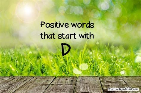 Positive Wörter Die Mit D Beginnen Volta