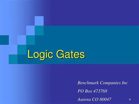 Ppt Logic Gates Powerpoint Presentation Free Download Id5215530