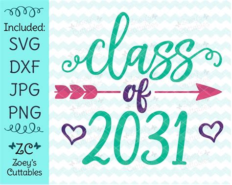 Class Of 2031 Svg Graduation Svg End Of School Year Etsy Uk