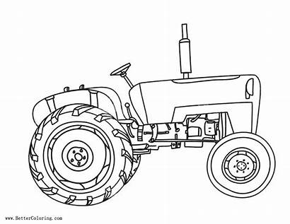 Tractor Pages Coloring Printable Adults
