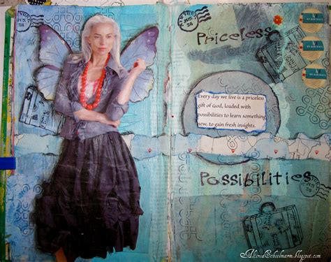 Altered Schoolmarm Priceless Possibilities Altered Book Journal Page